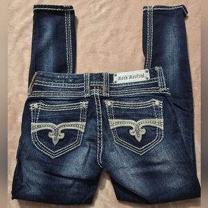 Rock Revival Lavinia Ankle Skinny Jeans size 27